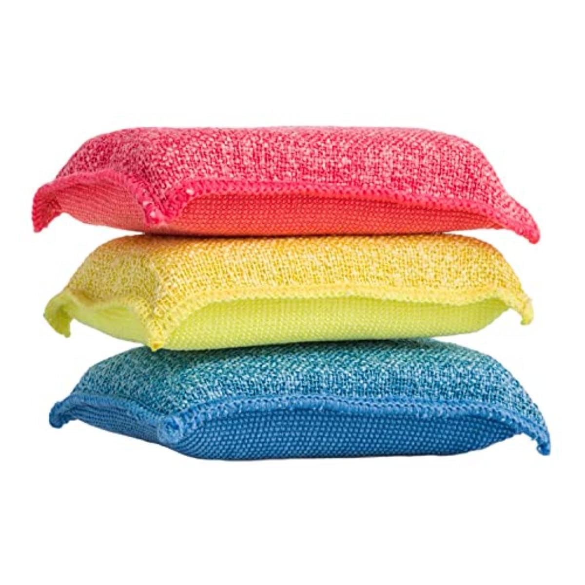 Miracle Microfiber scrubbing Sponges Non-Scratch Sponge Scrubber Heavy Duty Multi-Purpose Cleaning of Dishes, Kitchen, Baths, and Countertops, Machine