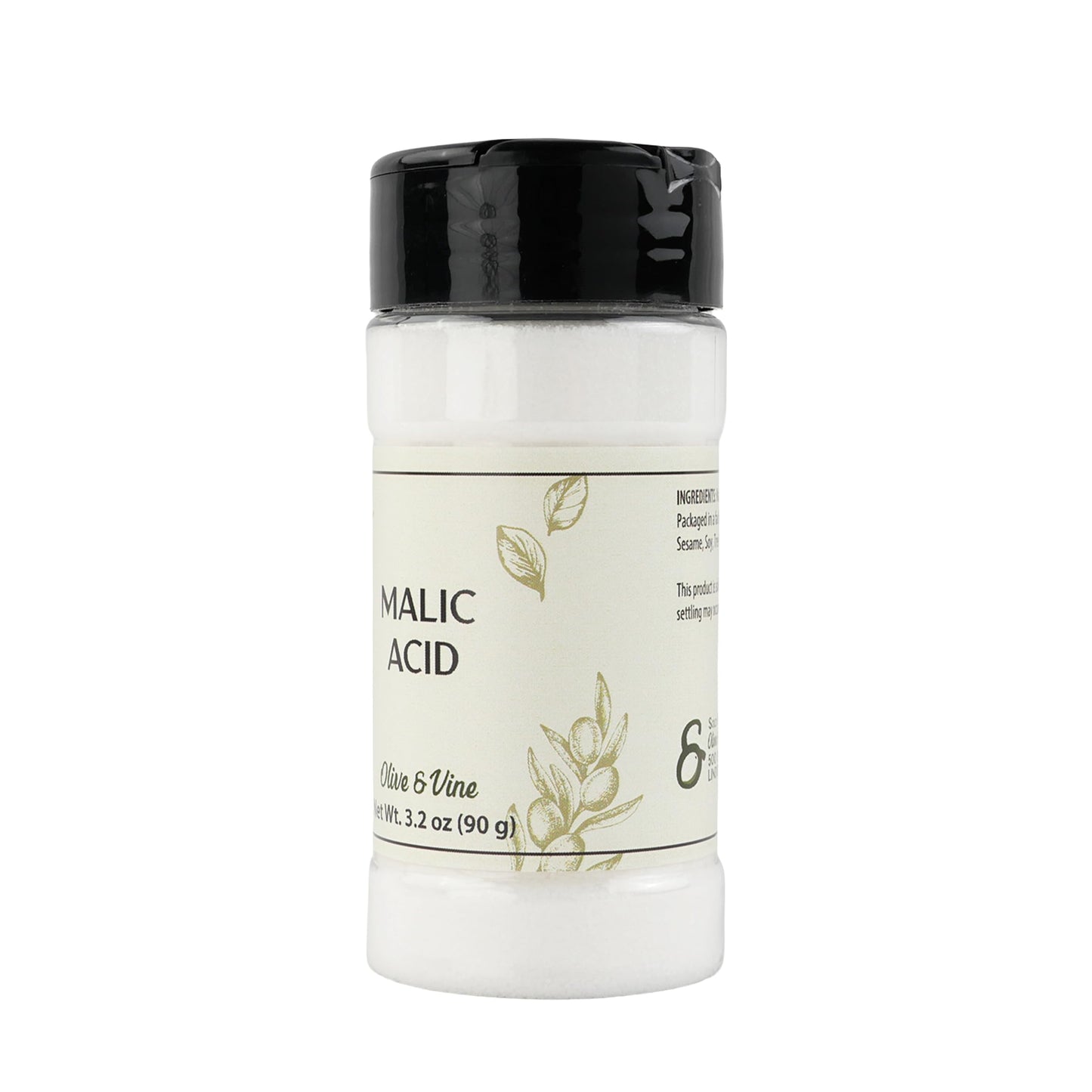 Olive & Vine Malic Acid, Tart Flavor, For Baking & Beverages, Rich Tradition, Authentic Taste, For Global Recipes (3.2 Ounce)