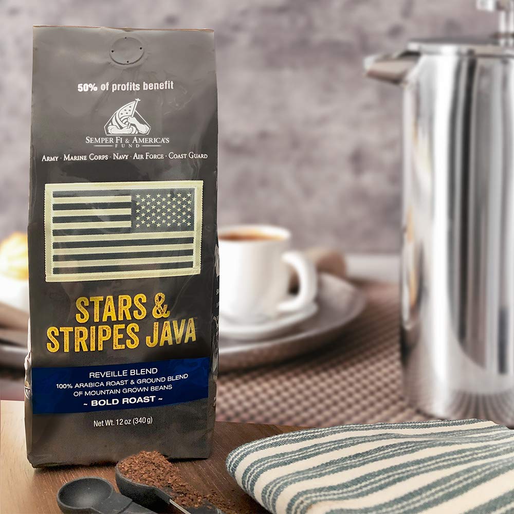 Stars & Stripes Java Coffee (Bold Roast & Ground, 12-ounce)
