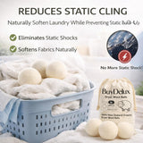 Wool Dryer Balls 4 Pack XL 7cm, 100% New Zealand Wool, Reusable 1000+ Loads, Natural Fabric Softener Alternative, Reduces Static & Wrinkles.