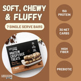 Protein Crispy Rice Treats, 15g Protein, 3g-7g Net Carbs, Low Carb, Fluffy, Soft, Chewy, Gluten Free, High Fiber, Keto-Friendly, No Aftertaste