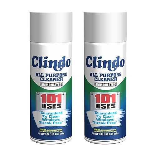Gold Eagle Clindo Indoor Outdoor Window Cleaner Spray Streak-Free All-Purpose Cleaner Ammoniated White 19 Ounce (HA51420) 2PK