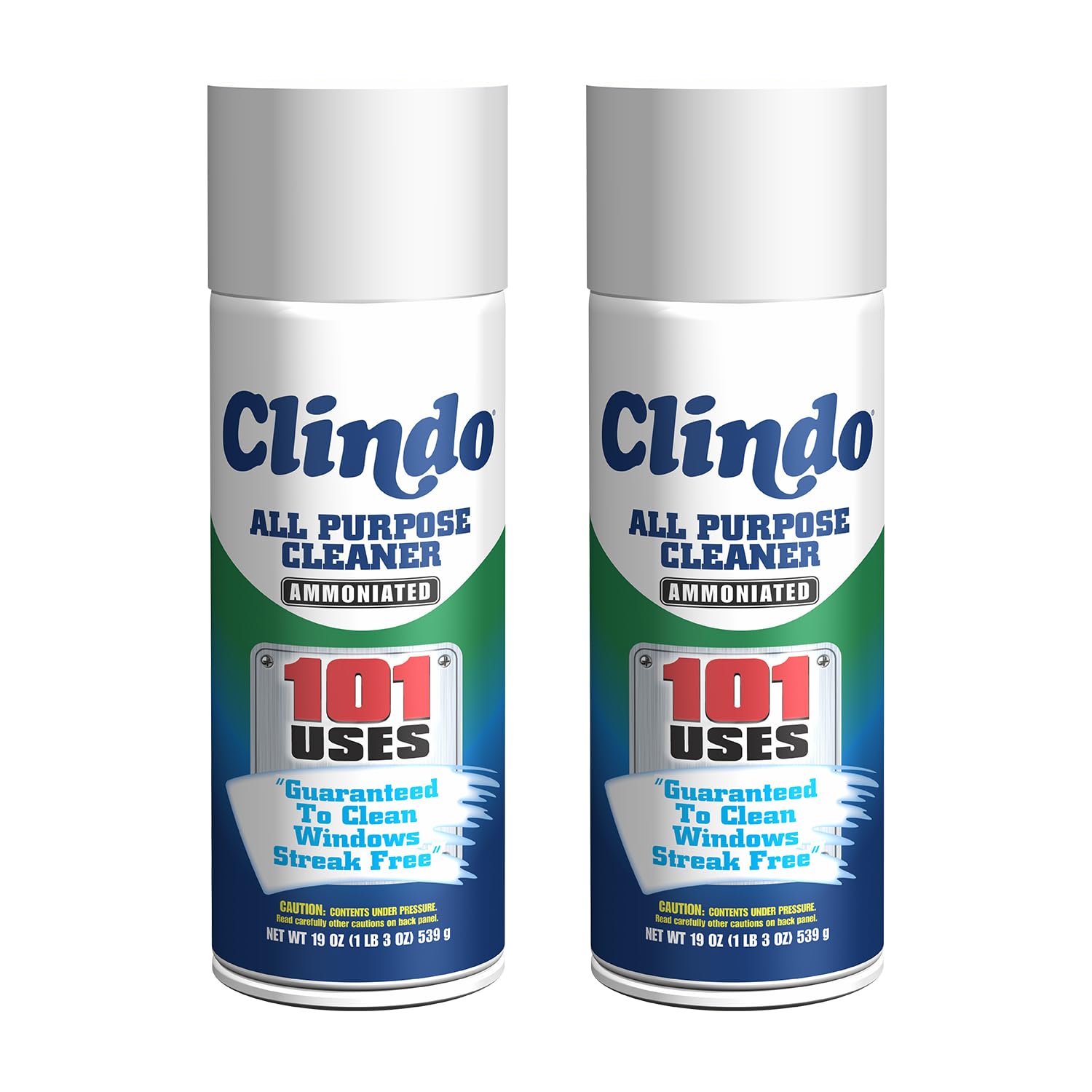 Gold Eagle Clindo Indoor Outdoor Window Cleaner Spray Streak-Free All-Purpose Cleaner Ammoniated White 19 Ounce (HA51420) 2PK