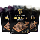 Guinness Steak Cuts, Original Flavor, 3 Pack (2.5 Ounce Bags) - Tender Real Steak Snack Marinated in Guinness 0.0 - Savory Pot Roast Flavor - Jerky