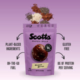 Scott's Protein Balls - Plant-Based Snacks with 8g High Protein - Gluten Free, Non GMO, Dairy Free Energy Balls - Healthy Protein Bites for Kids