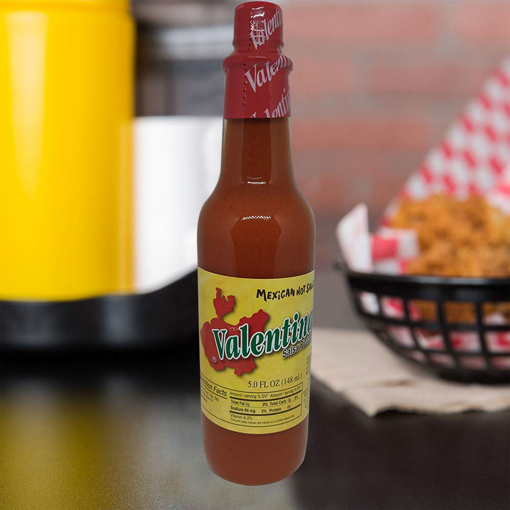 Valentina Salsa Red Hot Sauce | Mexican Picante Salsa All Natural, Vegan, Spice Mix Made From Red Peppers Perfect for Chips, Fast Foods, Lunch, Snacks