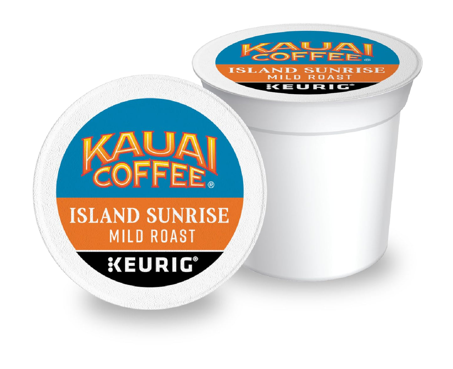 Kauai Coffee K-Cup Pods for Keurig Brewers - Arabica Coffee, 10% Hawaiian - Mild Roast, Light with Bright Aroma - Island Sunrise, 1 Pack of 48 Single