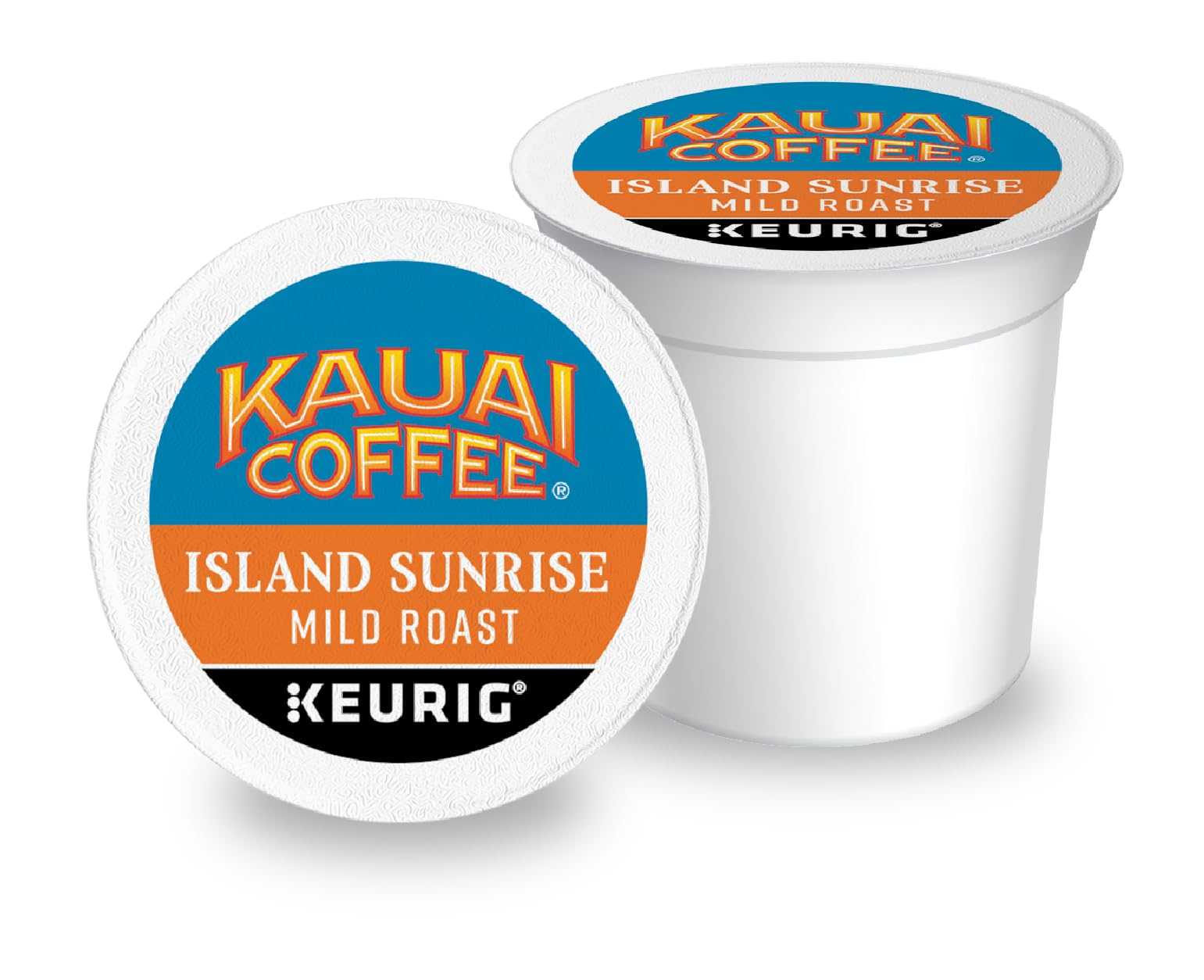 Kauai Coffee K-Cup Pods for Keurig Brewers - Arabica Coffee, 10% Hawaiian - Mild Roast, Light with Bright Aroma - Island Sunrise, 1 Pack of 48 Single