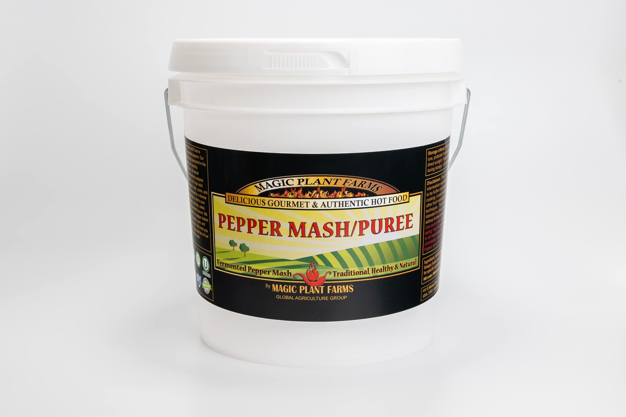 Magic Plant Red Carolina Reaper Pepper Puree, 8 Lb Bulk - 1.5M to 2M (SHUs) Hottest Fermented Reaper Puree for Cooking, Maranades, Hot Sauce and More