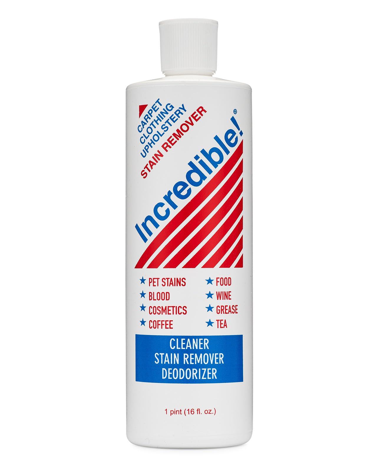 Incredible! Stain Remover - Stain Remover for Clothes, Laundry, Carpets, Mattress & Upholstery, Removes Most Household Stains - Pet Stains, Urine