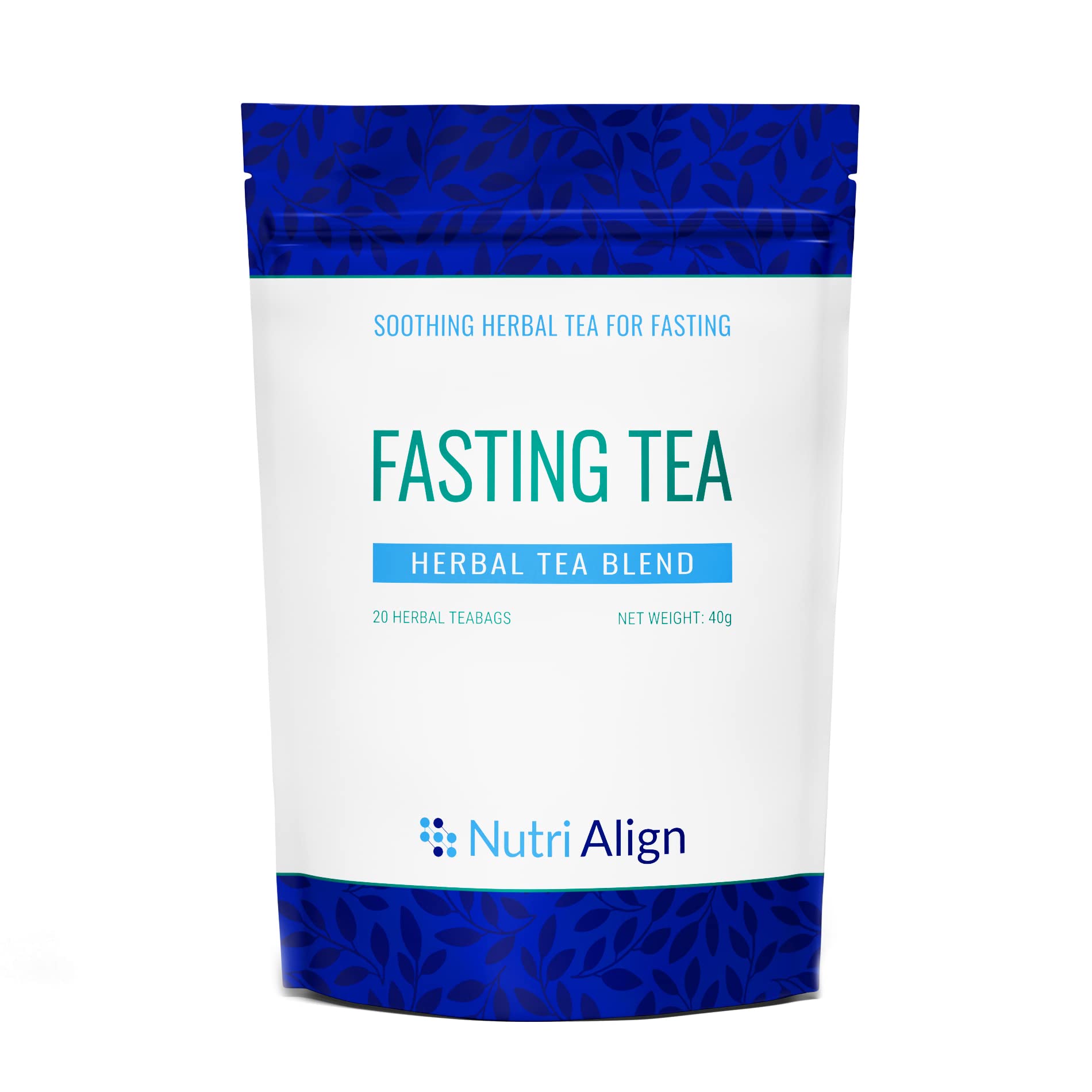 Nutri-Align Fasting Tea | 20 Herbal Tea Bags with Chamomile, Dandelion Root, Rosehips, Cinnamon Bark, Elderflower, Cardamom & Fenugreek | Caffeine