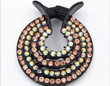 Half ball hair clip high grade Rhinestone personality fashion pagoda spiral horsetail hairpin headdress (Champagne & AB)