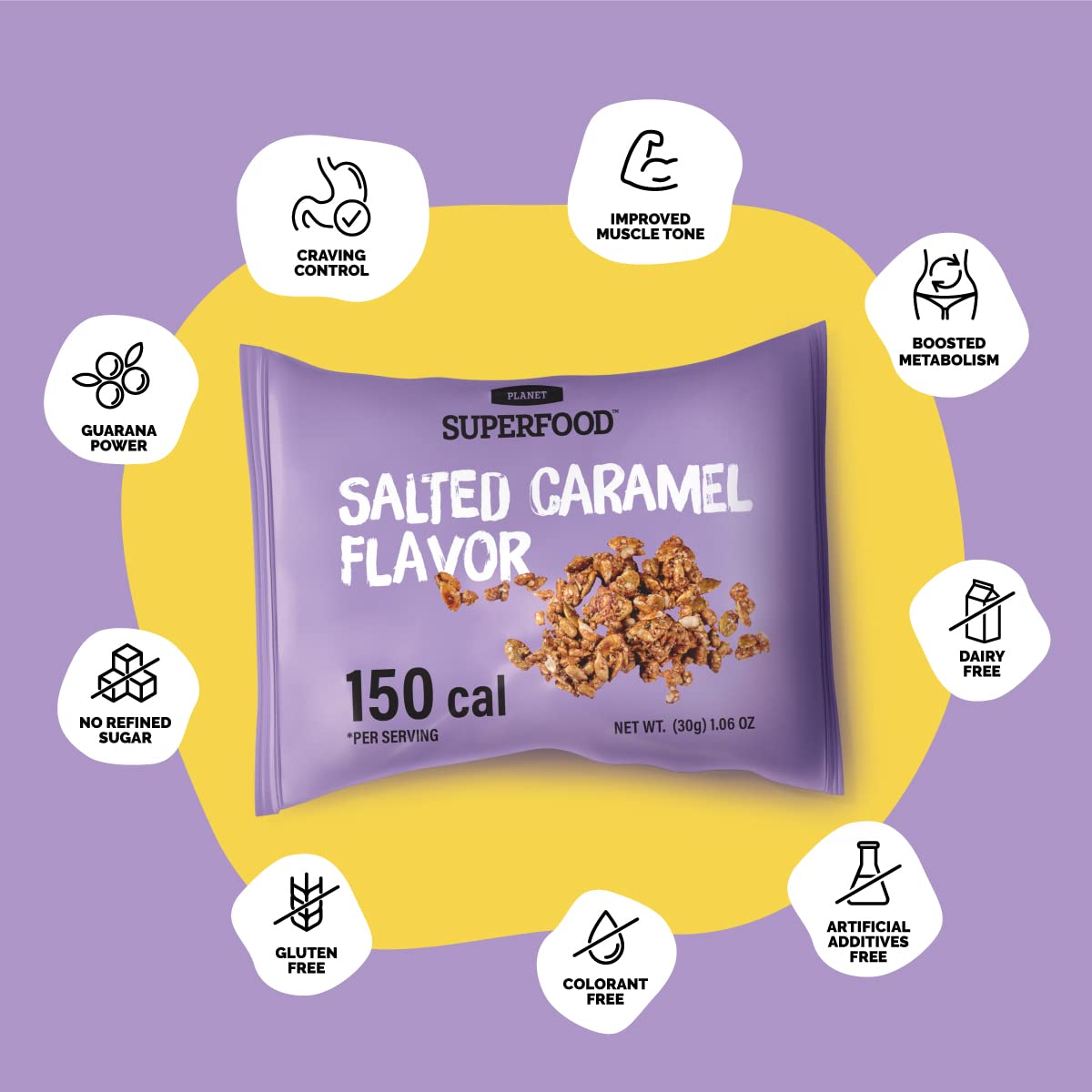 Organic Salted Caramel Flavor Seed Granola | Brain Boost | Keto, Vegan