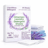 Laundry Detergent Sheets lavender scent- Powerful Cold + Hot Water Clean | Gentle on Sensitive Skin | Plastic-Free & Travel-Friendly | Up to 60 Loads