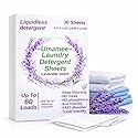 Laundry Detergent Sheets lavender scent- Powerful Cold + Hot Water Clean | Gentle on Sensitive Skin | Plastic-Free & Travel-Friendly | Up to 60 Loads