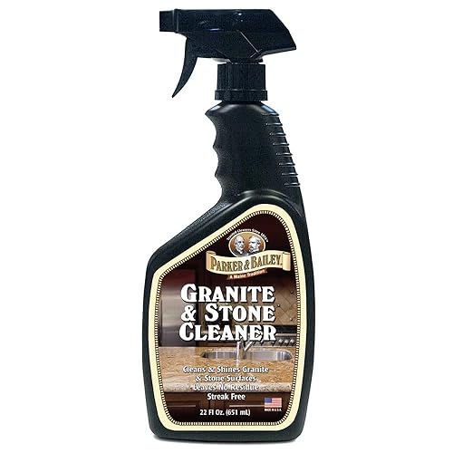 Parker & Bailey Granite & Stone Cleaner 24 oz. - 2 Pack Premium Cleaner for granite, marble, tile, limestone, slate & composite surfaces