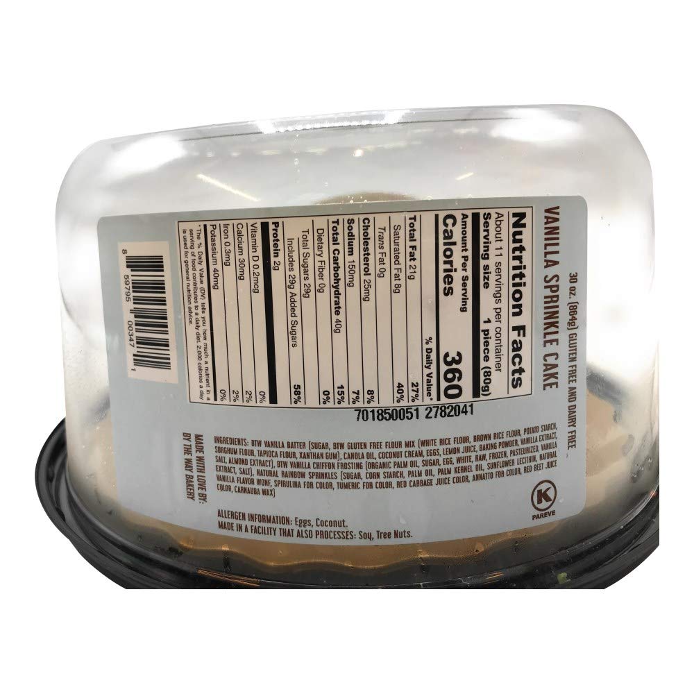 By the Way Bakery Vanilla Sprinkle Cake, 33 OZ