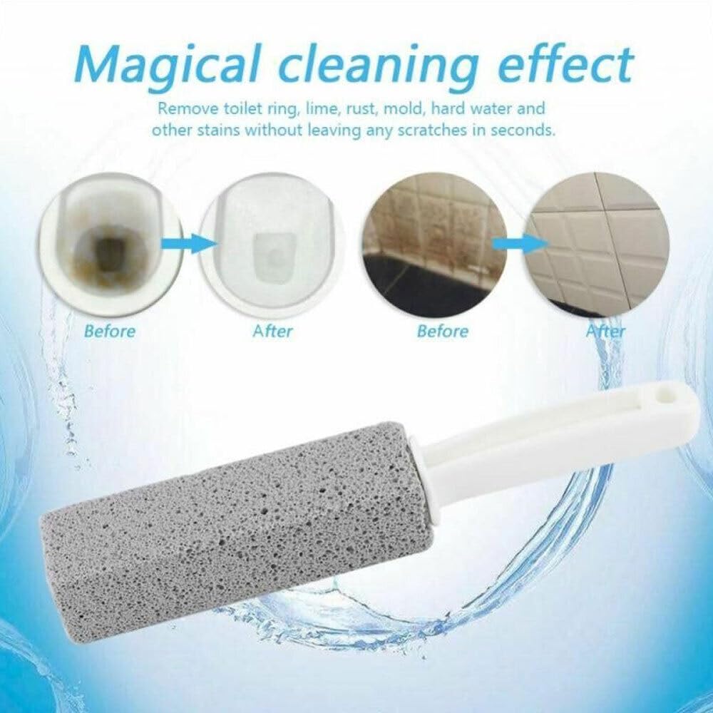 QUOKJHGP 6PCS Effortlessly Remove Stubborn Stains Pumice Cleaning Stone with Handle Pumice Cleaning Stone Toilet Bowl Cleaner Hard Water Ring Remover