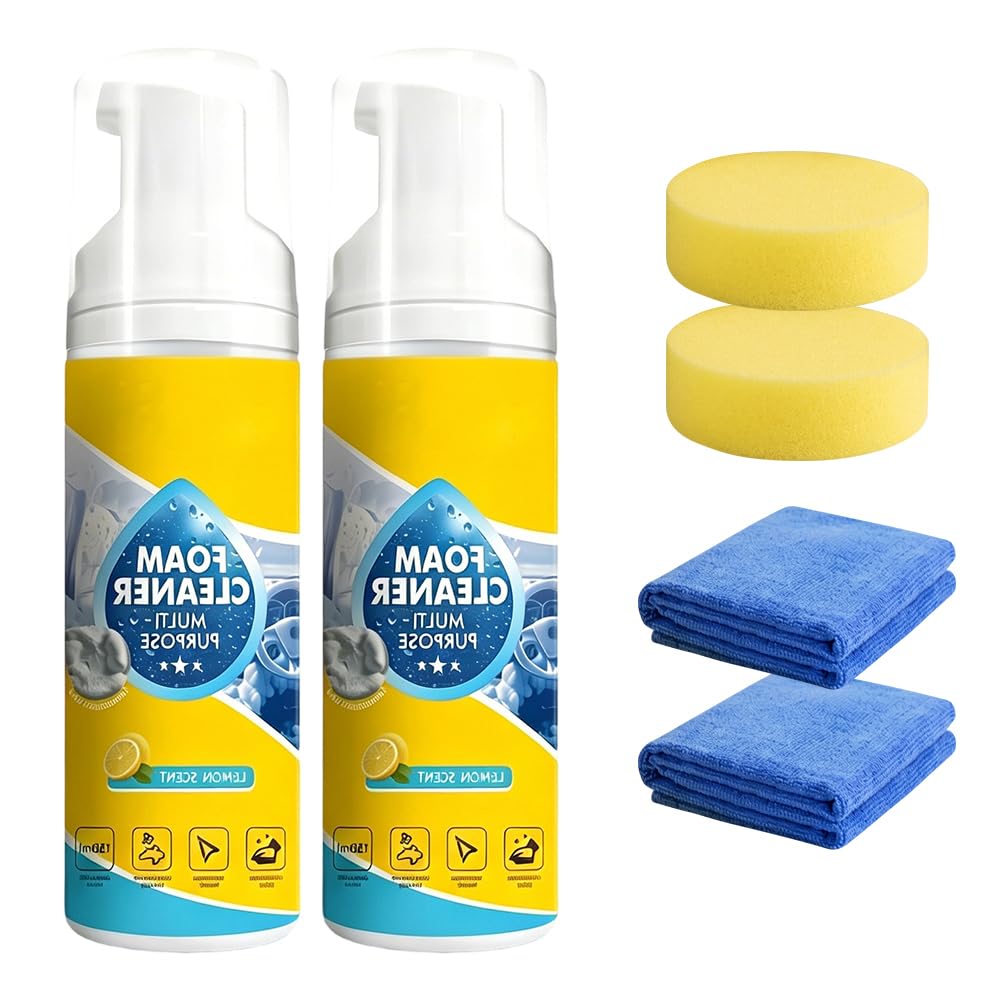 AprYew 4-in-1 Multi-Enzyme Foam Spray Cleaner, 2026 New Foam Cleaner All Purpose, Multipurpose Foam Cleaner for Car Interior Kitchen Bathroom Sofa