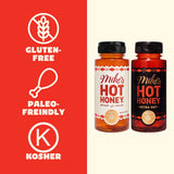 Mike's Hot Honey, Original & Extra Hot, America's #1 Spicy Honey with Chili Peppers, (10oz Bottle, 2 Pack)