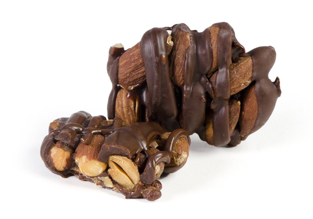 Box of Caramel Chocolate Covered Nuts - Assorted Variety of Chocolate Nuts, Pecan Patties, Almond, Cashew Clusters, Kosher - Dairy Free Chocolate Gift
