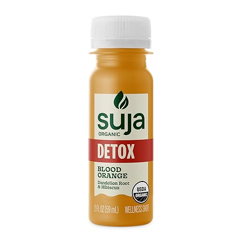 Suja Organic Detox Blood Orange Shot, Wellness Shot With Dandelion Root and Hibiscus, 2 fl oz Bottle