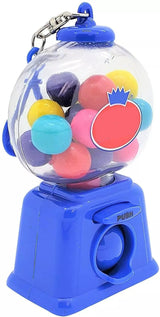 Zugar Land Colorful 4" Gumball Dispenser Machine Keychains with Original Gumballs Included! (Blue)