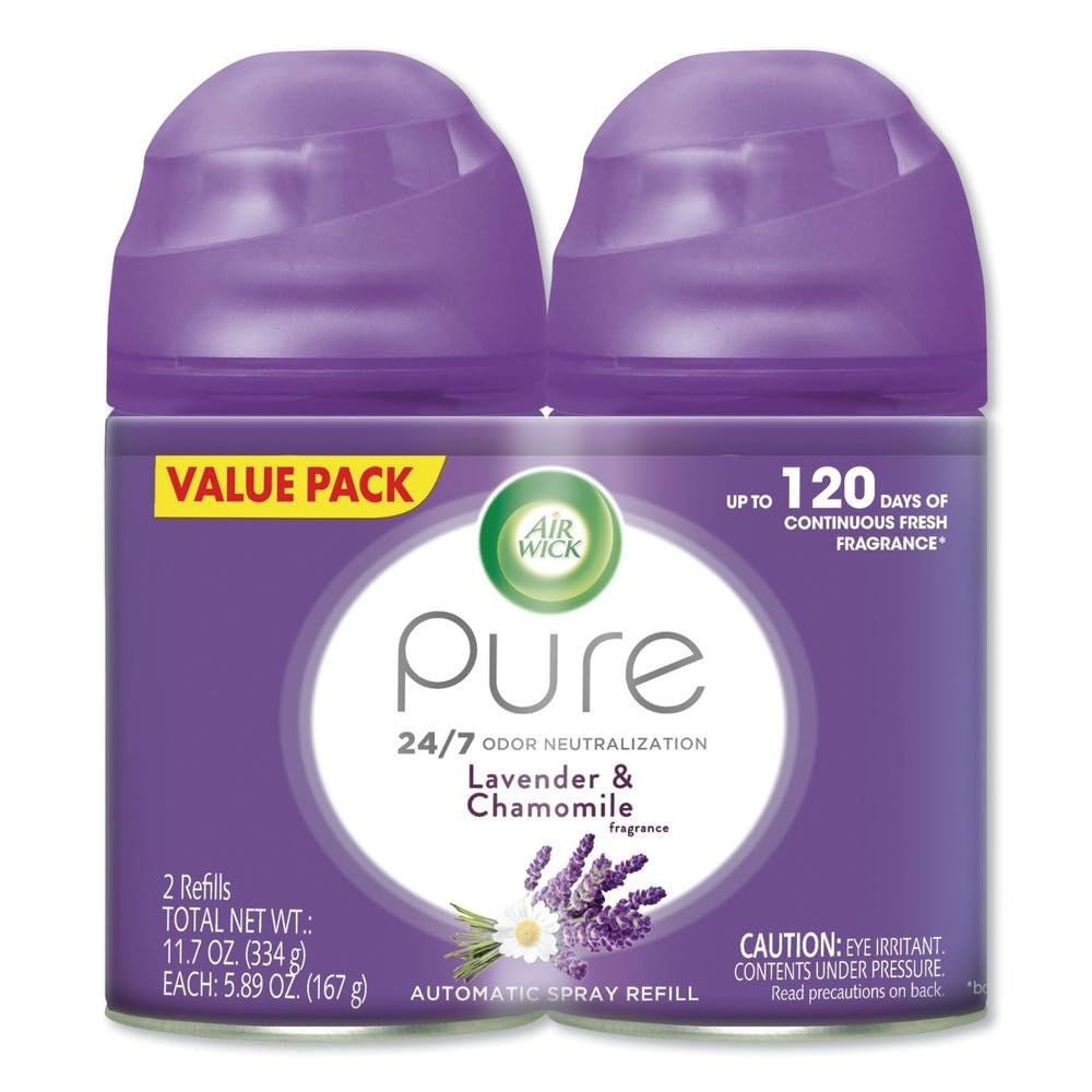 Air Wick 85595 Freshmatic Ultra Spray Refill Lavender/Chamomile Aerosol 6.17oz 2/Pk 3 Pk/Ct