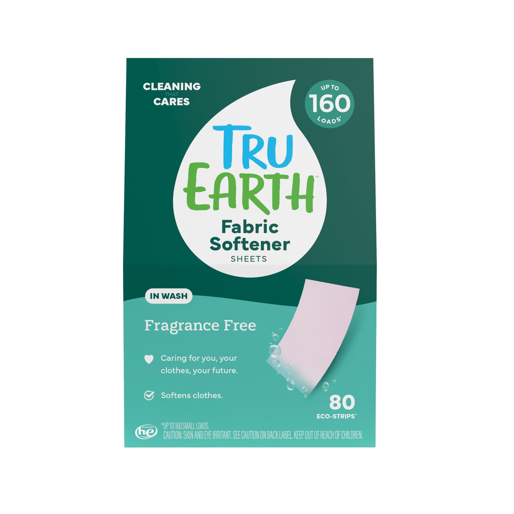 Tru Earth Fabric Softener Sheets for Washing Machine | Alternative to Fabric Softener Liquid and Pods | 80 Sheets | Fresh Linen