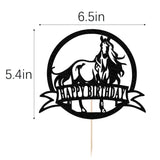Bejotaa Horse Happy Birthday Cake Topper?Horse Racing Party Cake Decoration for Kids Boy Men Birthday Party Supplies