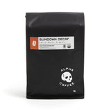 Alpha Coffee - Sundown Decaf - 16 oz. Premium Gourmet Craft Organic Decaffeinated Whole Bean Coffee | Veteran Owned - Specialty Small Batch Roasted