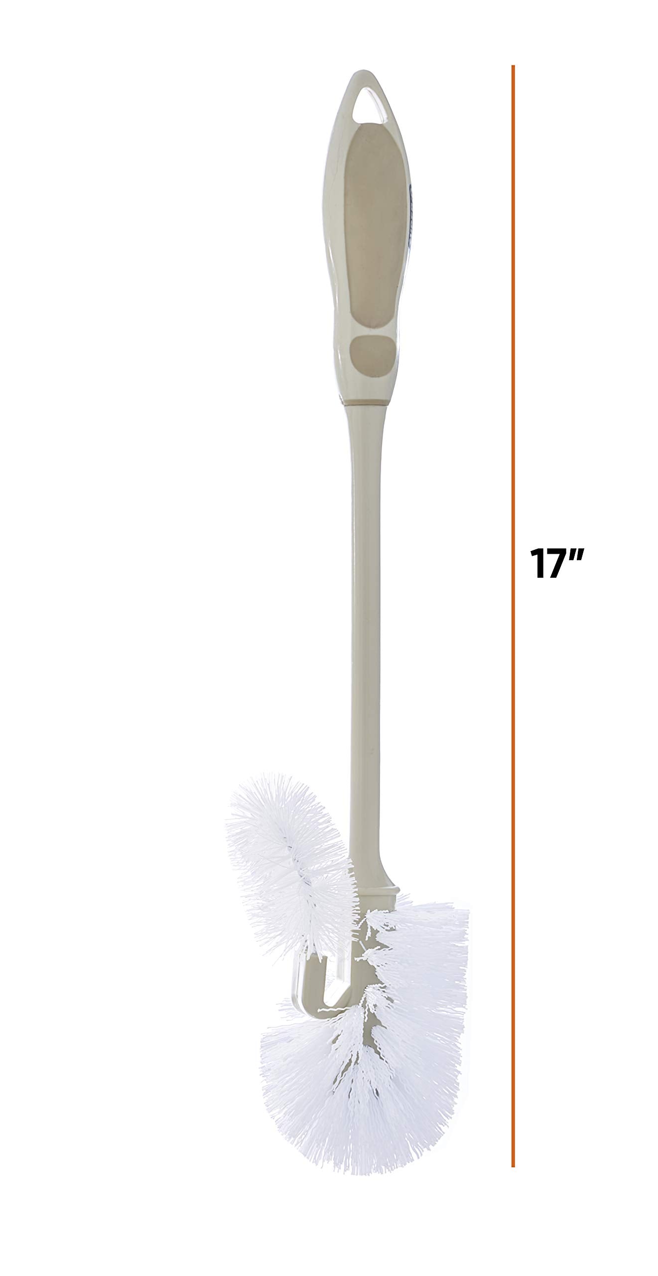 Superio Toilet Brush, Toilet Bowl Cleaning System with Scrubbing Wand, Under Rim Lip Brush for Bathroom