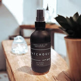 Patchouli Scent Room and Linen Spray Made In USA Clean Ingredients Essential Oils Long Lasting Scent AIr Freshener Glass Bottle Air Freshener Musk