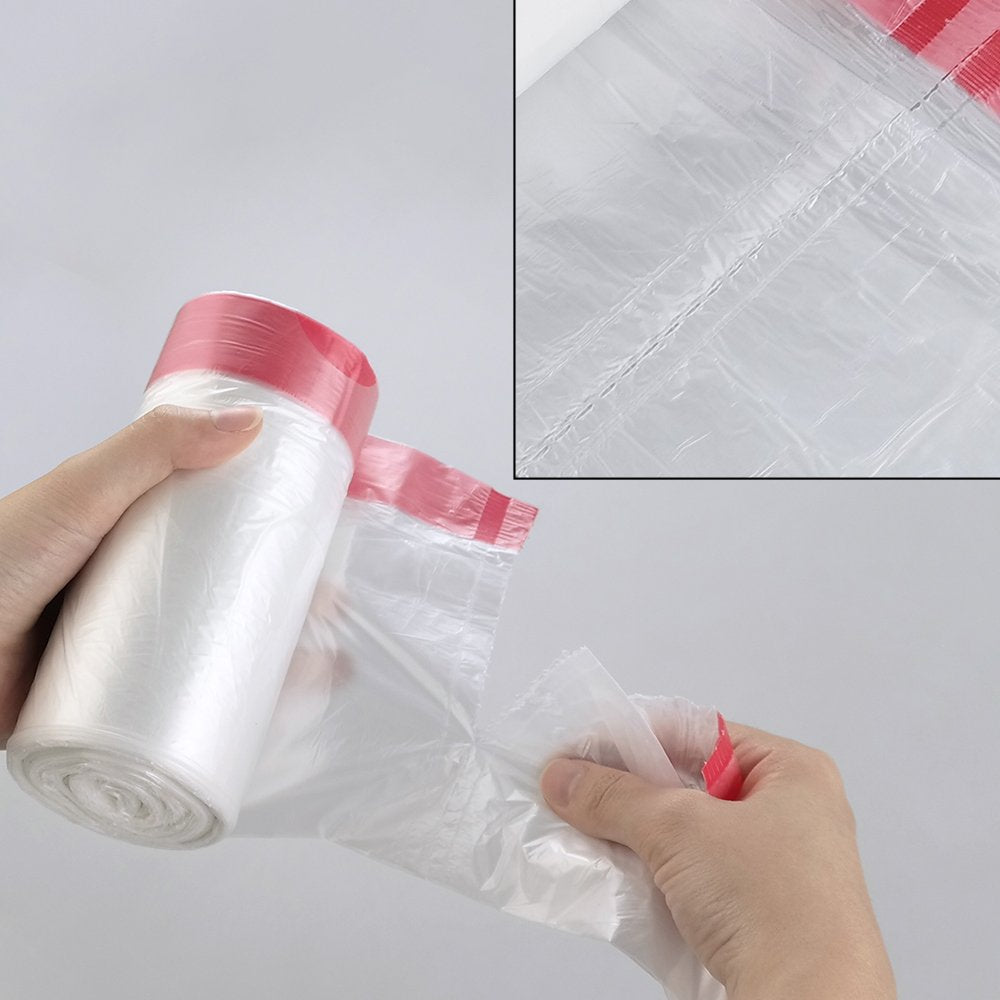 Jekiyo 13 Gallon Drawstring Clear Trash Bags, 120 Counts