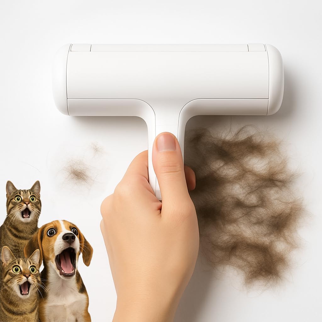 uMadeUs Pet Hair Removal Tool and Lint Roller - Reusable Cleaner - Dog and Cat Fur Remover Rollers on Laundry Clothes Furniture Couch Carpet Car Seat