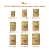 100 Pack Stand Up Pouch Bags, Kraft Pouch with Tear Notch and Matte Window, Resealable Zip Lock Food Storage Bag (Paper bags, 6.7 * 9.8 inch)