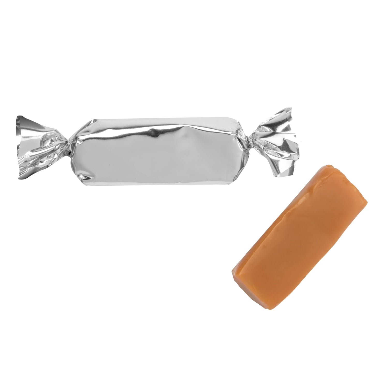 Candy Envy - Individually Wrapped Caramels - Silver Wrapper - 2 Pound Bulk Silver Candy