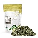 Halo Naturals Organic Moringa Leaf Cut & Sifted, 4 Ounces (Moringa oleifera) USDA Certified | Resealable Pouch| Packaged in The USA