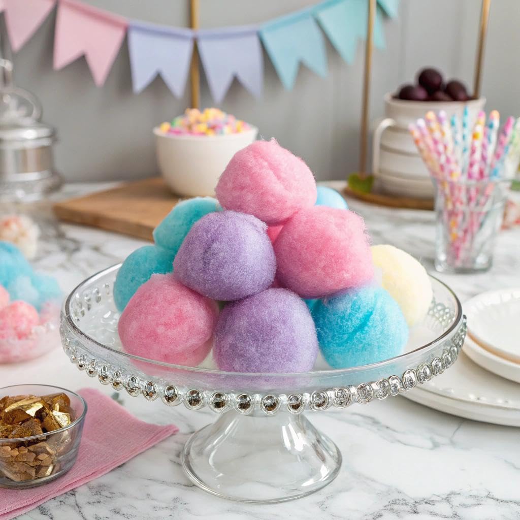 Lupy Lups! Magic Floating Cotton Candy -It Floats! 6.3 oz 15 Balls-Assorted Flavors- Pastel Candy for Stocking, Treats, Party Favors, Buffet table
