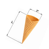 Large Waffle Cones For Ice Cream, Sugar Cone Style, Crisp Texture, Premium Waffle Cones, Dessert Cups (Pack Of 196)