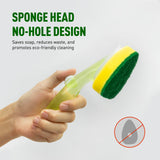 Dishwand Refills Sponge Heads for Scotch-Brite Dish Wand, Non Scratch Heavy Duty Scrub Brush Sponges, Soap Dispensing Scrubbers, Dish Wand Refill Head