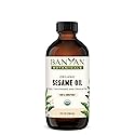 Banyan Botanicals Sesame Oil - Organic & Unrefined Sesame Oil for Skin, Body, Hair & More - Multiple Sizes - 8 oz - Non GMO Sustainably Sourced Vegan