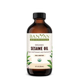 Banyan Botanicals Sesame Oil - Organic & Unrefined Sesame Oil for Skin, Body, Hair & More - Multiple Sizes - 8 oz - Non GMO Sustainably Sourced Vegan