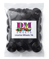 Black Licorice Wheels Candy 1 lb Bag - Soft Chewy Classic Twists Bulk Retro Snack Treats. Approximately 40 Wheels per Bag