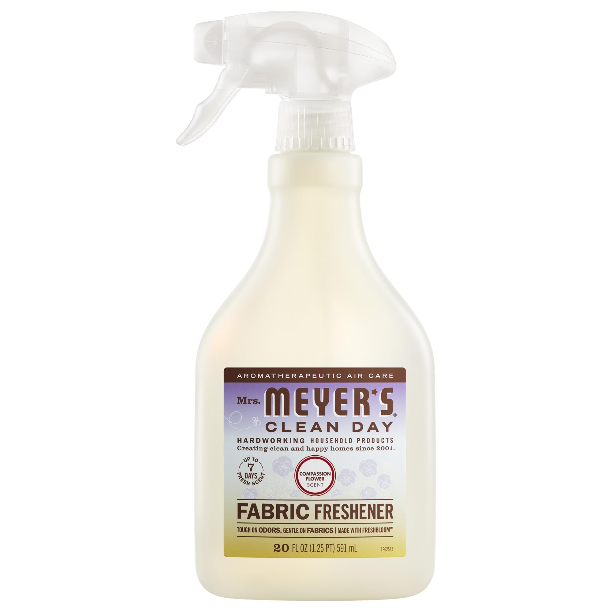 MRS. MEYER'S CLEAN DAY Fabric Freshener, Compassion Flower Scent, 20 Ounce Bottle
