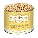 The Peanut Shop of Williamsburg Unsalted Virginia Peanuts, Non-Gmo Handcooked Salt-Free Williamsburg Peanuts Gluten-Free - 32 Oz Tin