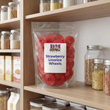 Premium Strawberry Licorice Wheels - 2 lbs Bulk Bag of Chewy Fresh Gourmet Red Candy