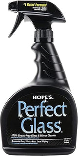 HOPE'S Perfect Glass Cleaner Spray, Streak-Free, Ammonia-Free Window, Mirror, Screen, Tinted Glass, and Shower Door Cleaner, Indoor and Outdoor Glass
