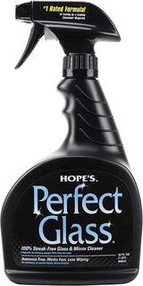 HOPE'S Perfect Glass Cleaner Spray, Streak-Free, Ammonia-Free Window, Mirror, Screen, Tinted Glass, and Shower Door Cleaner, Indoor and Outdoor Glass