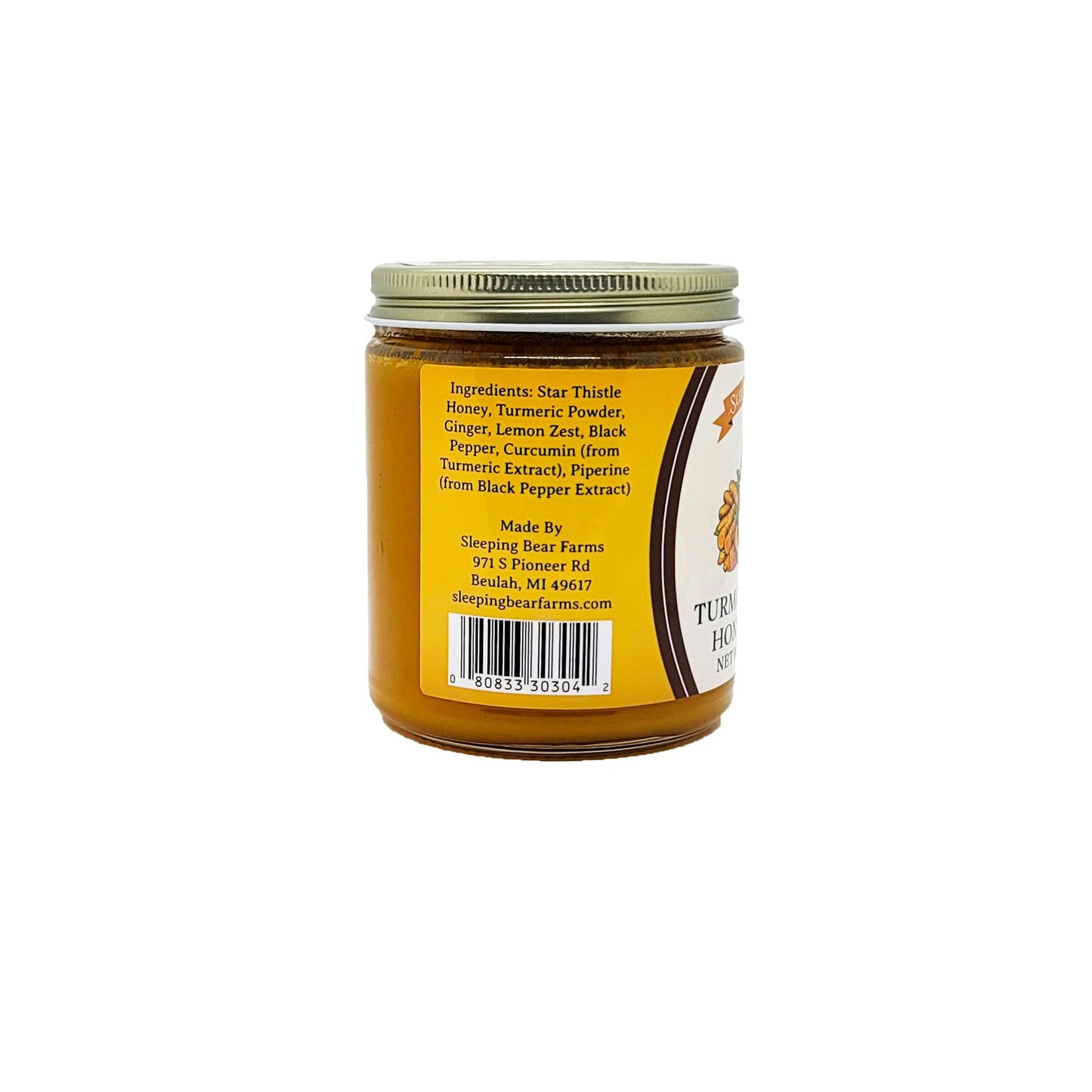 Turmeric Ginger Honey Creme - 11.5 oz. - Sleeping Bear Farms
